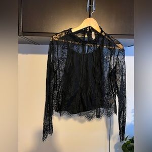 Black lace top